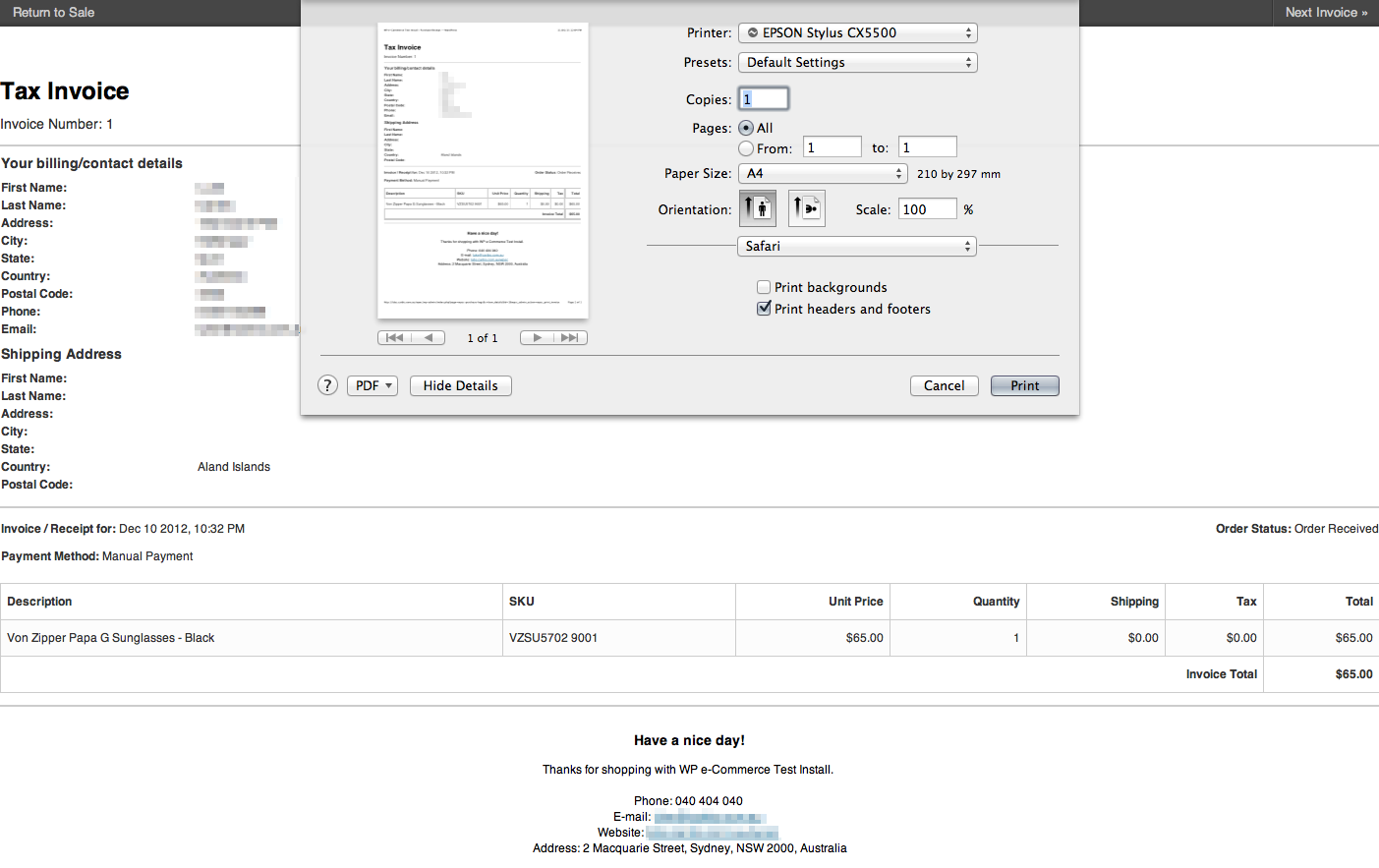 printable invoices